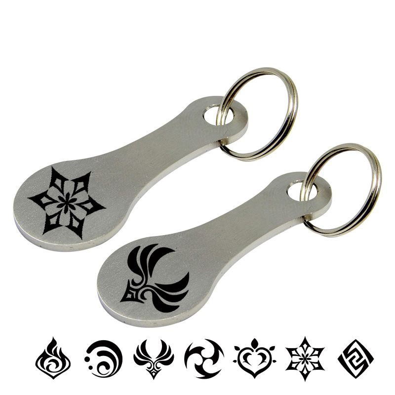Car Accessories Shop - Genshin impact-カスタマイズ可能なキーホルダー,ショッピングカート,カート,トークン,車のキーリング,アクセサリー,神のおもちゃ,パーソナライズされたギフト