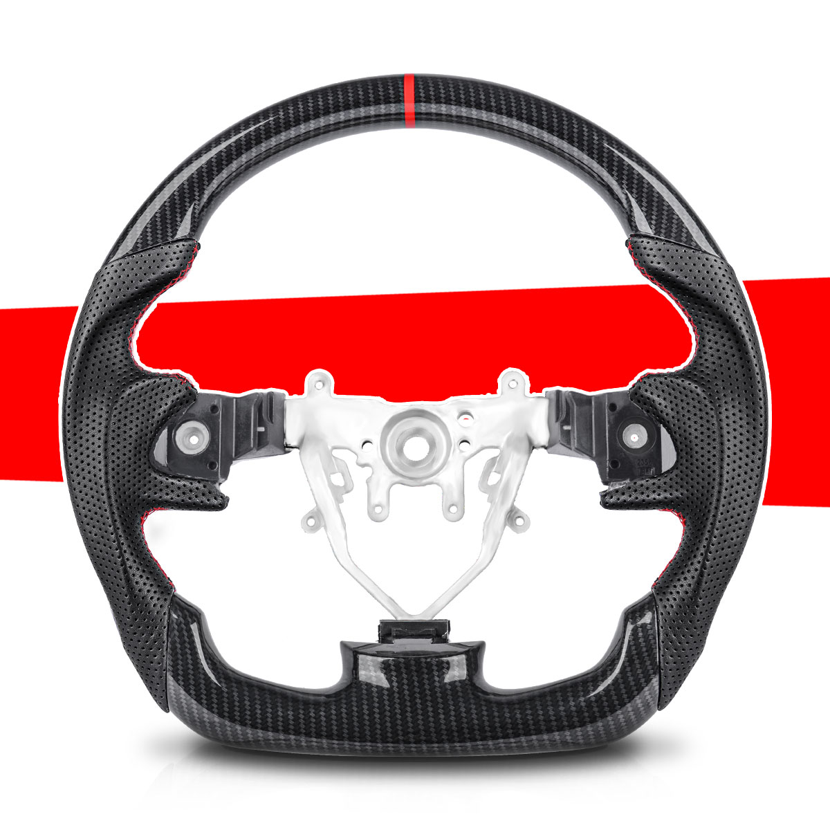 Car Accessories For Steering Wheel - スバル-カーボンファイバーカーステアリングホイール,ハイドロプリント,レーシングスポーツアクセサリー,wrx 2008, 2009, 2010, 2011, 2012,