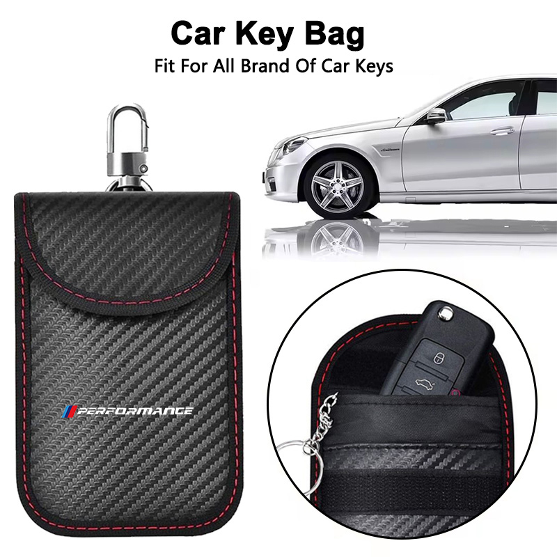 Car Key Signal Blocker - 車のキーケース信号遮断バッグ RFIDシールドポケット BMW パフォーマンス X3 X4