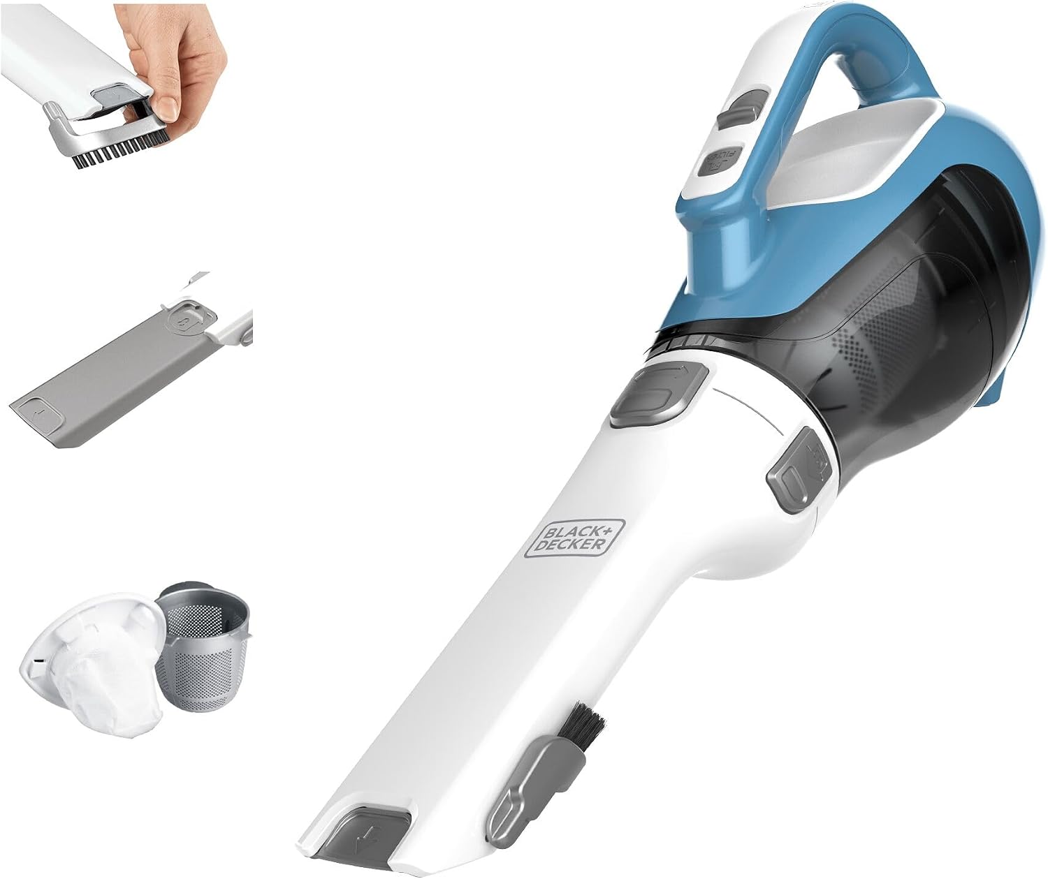Car Vacuum Cleaner - コードレスハンドヘルド掃除機、家庭や車用のコンパクトで軽量、隙間ツールと回転ノズル付き、充電ステーション付属