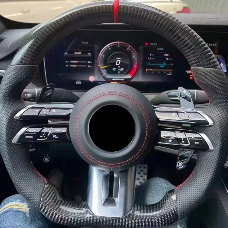 Car Accessories For Steering Wheel - ベストセラーカーアクセサリー カーボンファイバーステアリングホイール AECSGクラス CLS GTHigh Quality