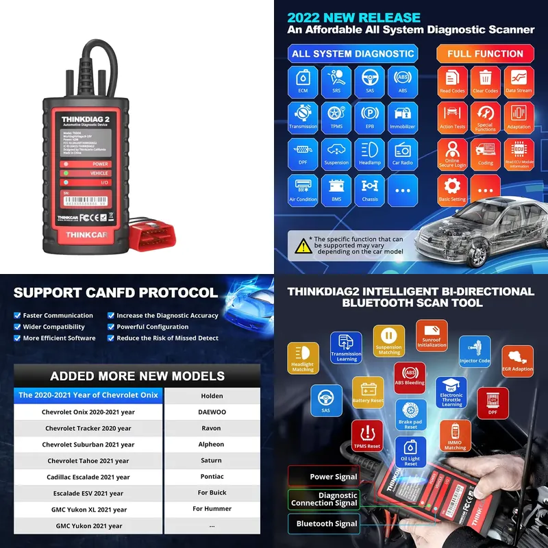 Obd2 Scanner - Thinkdiag 2 診断ツール OBD2 自動車スキャナー 双方向通信対応
