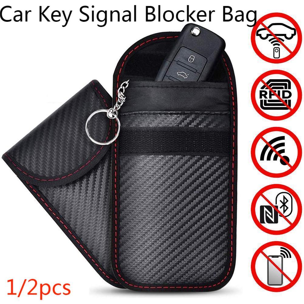 Car Key Signal Blocker - 車のキー信号ブロックケース、スキャン防止、耐磁性カードホルダー、ブロッキングバッグ、放射保護