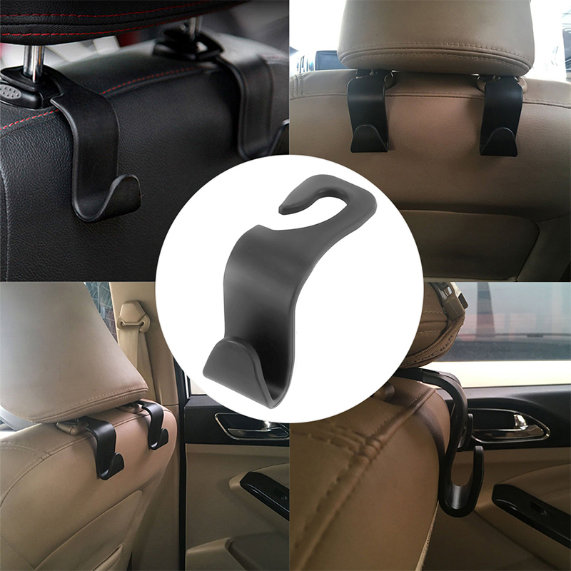 Car Accessories Shop - 2個セット 車用シートフック ハンガー 車のシートヘッドレストフック 収納オーガナイザー 車用ハンドバッグフック