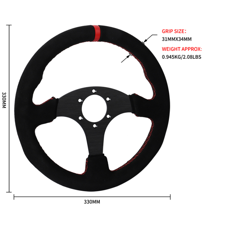 Car Accessories For Steering Wheel - スエードレーシングステアリングホイールサポートカスタムロゴ車内改造アクセサリー