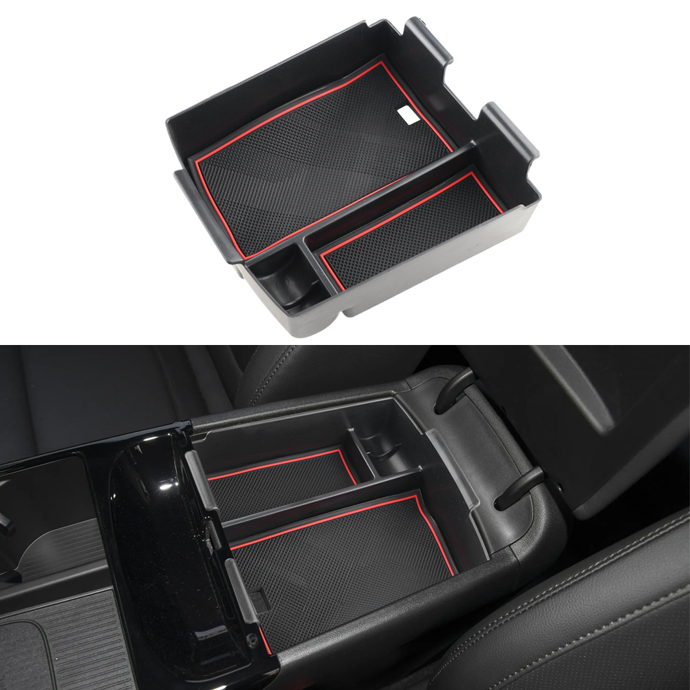 Car Accessories Papar - ヒュンダイツーソン 2025 2026 アームレスト収納ボックス センターコンソールオーガナイザー トレイプレートコンテナ