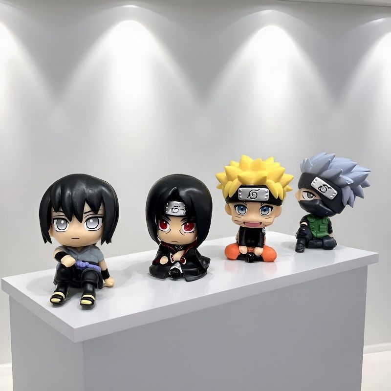 Car Accessories Wholesale - ナルト漫画かわいいフィギュアモデルカワイイ2Dちび人形車飾りオフィスデスクトップディスプレイおもちゃアニメグッズ卸売