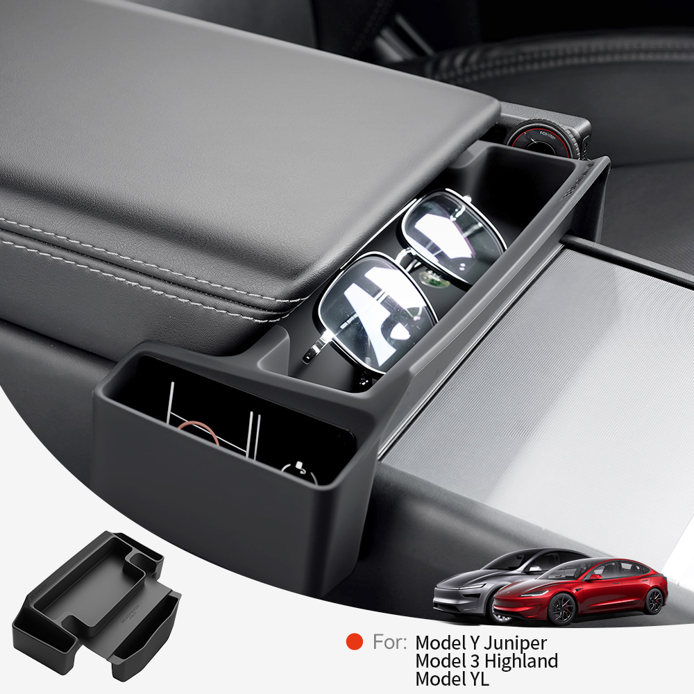 YZセンターコンソールアームレスト収納ボックス テスラ モデ - Car Accessories Papar のレビューと価格