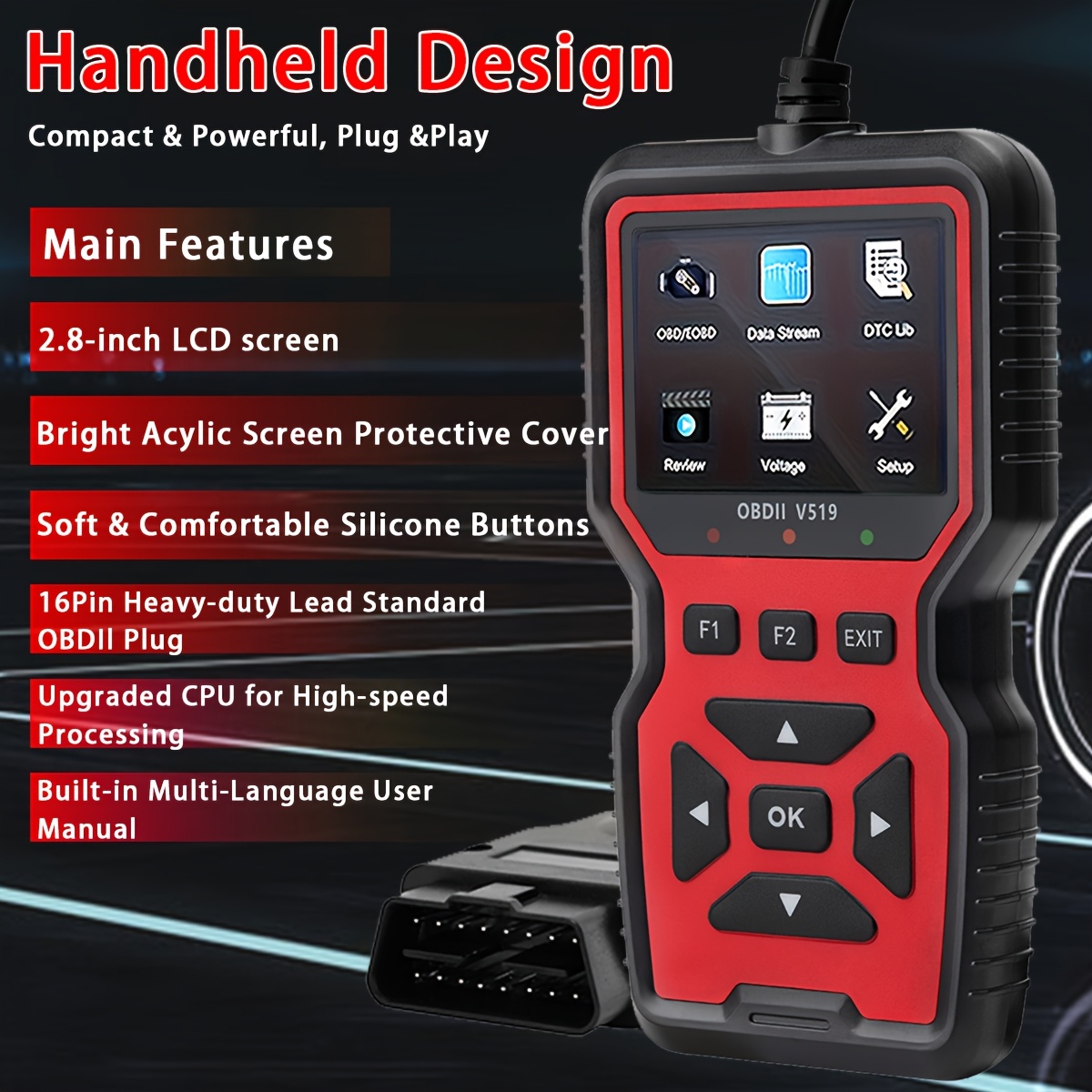 車OBD2スキャナー診断ツール電圧テスター プロ仕様オートチ - Obd2 Scanner のレビューと価格