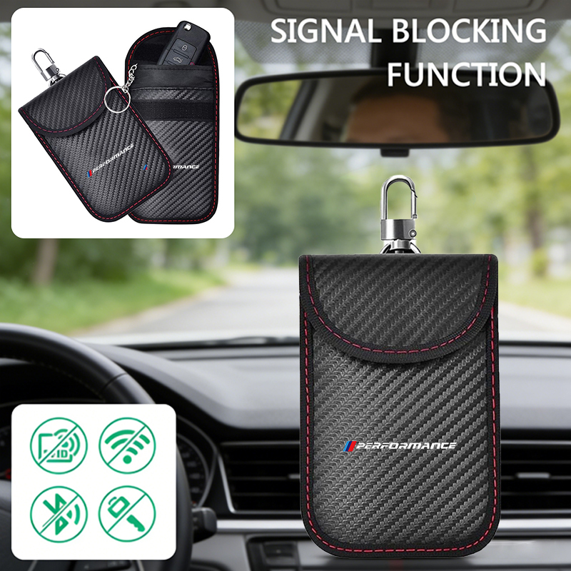 車のキーケース信号遮断バッグ RFIDシールドポケット BM - Car Key Signal Blocker のレビューと価格