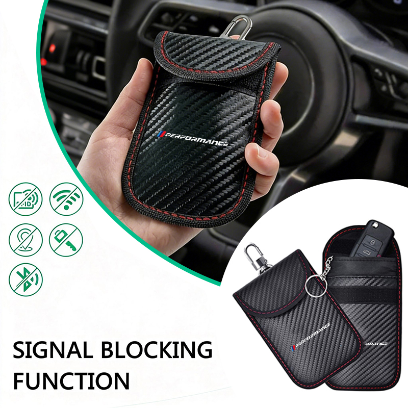 車のキーケース信号遮断バッグ RFIDシールドポケット BM - Car Key Signal Blocker のレビューと価格