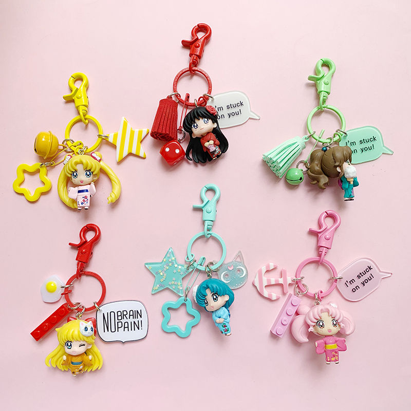 セーラームーンアニメ周辺機器かわいいキーホルダー女性インスタ - Car Accessories Wholesale のレビューと価格