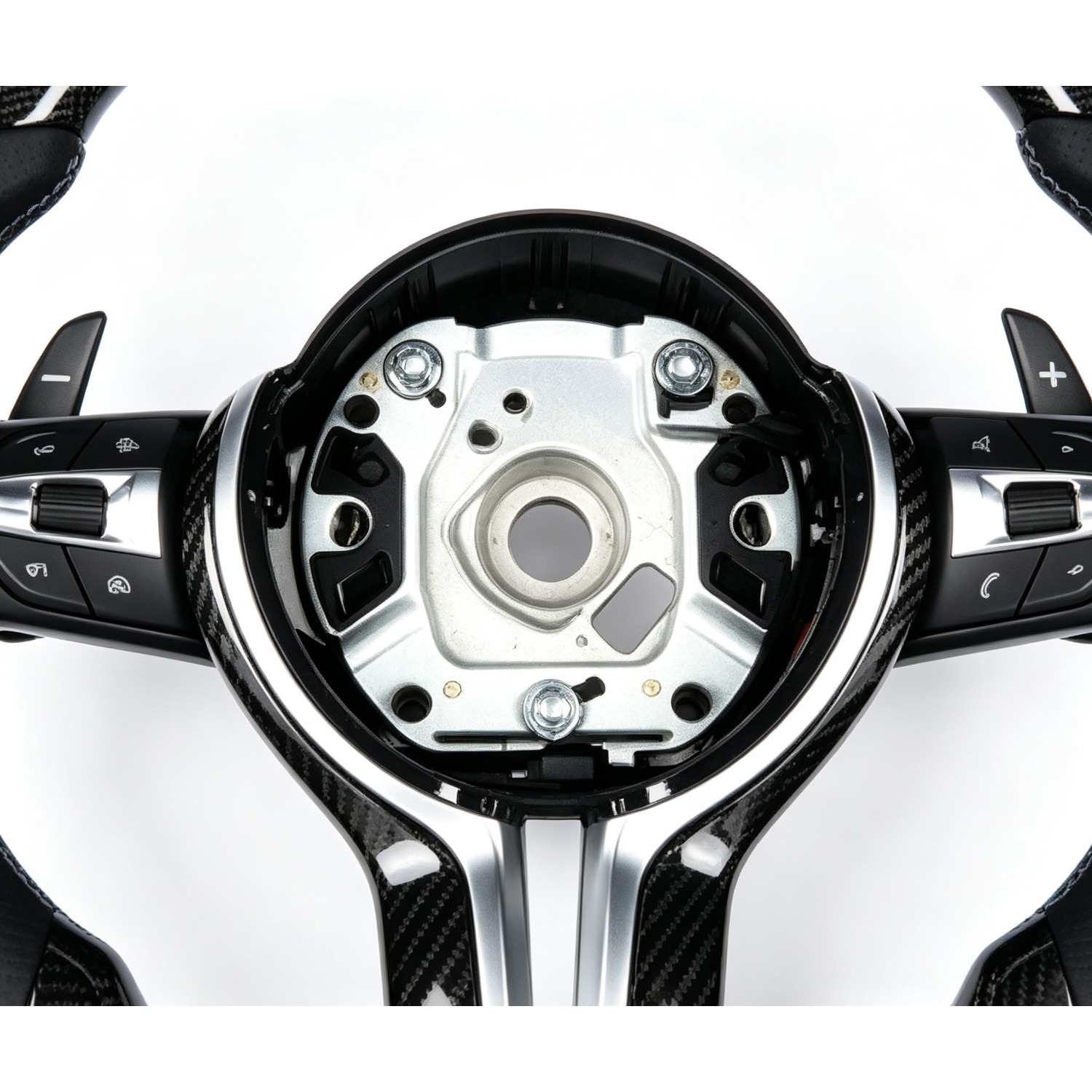 本物のカーボンファイバー製Mスポーツステアリングホイール、パ - Car Accessories For Steering Wheel のレビューと価格