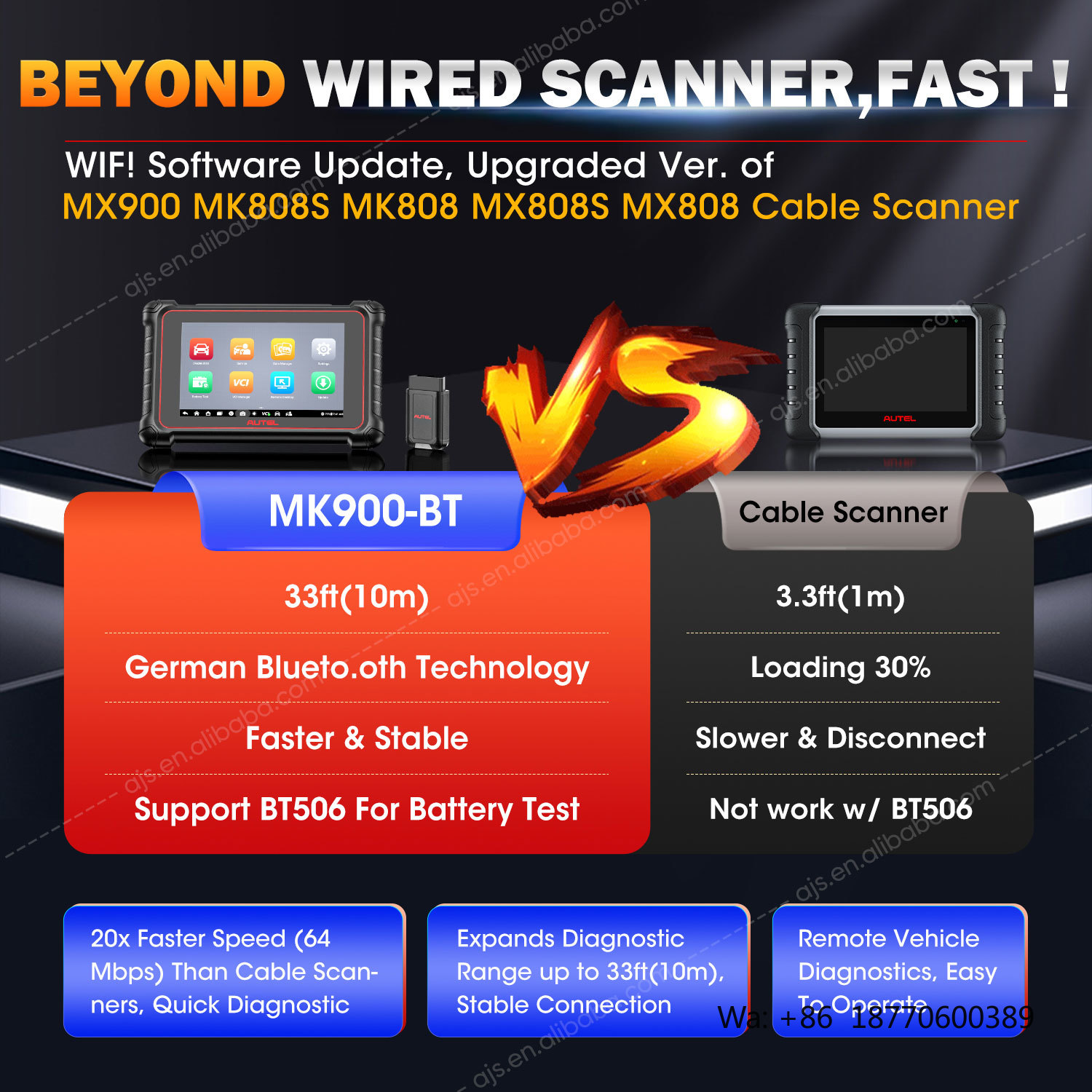 Autel MaxiCOM MK900 BT 自動車診断ツー - Obd2 Scanner のレビューと価格