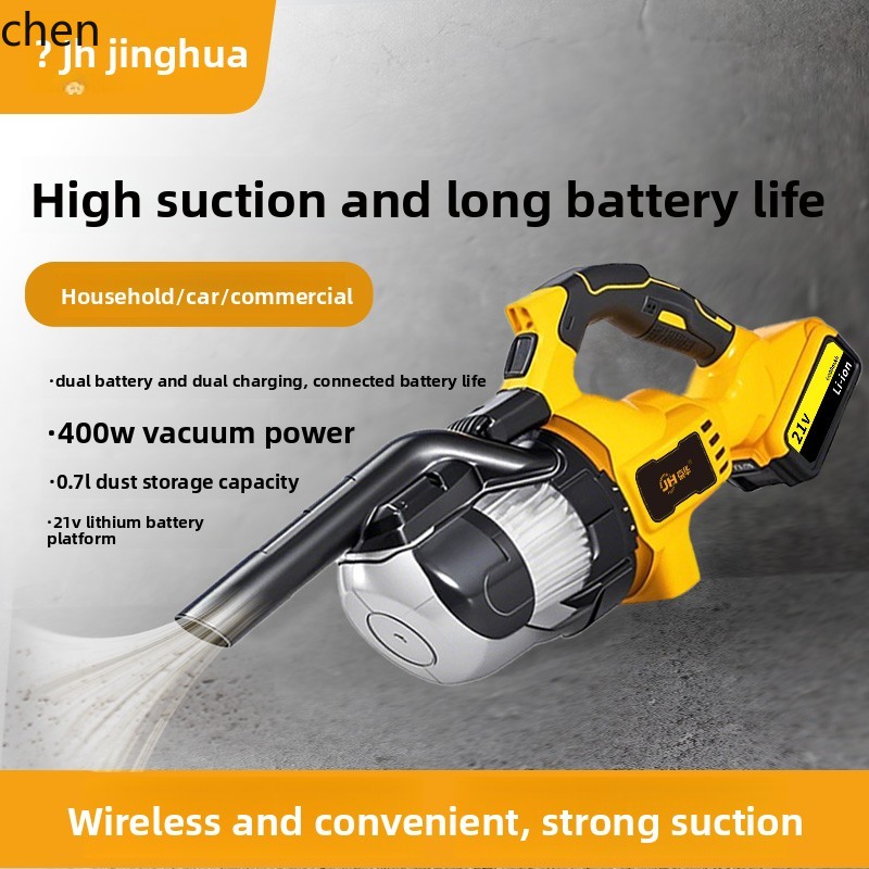 HTT ワイヤレス充電ポータブル車ハンドヘルド掃除機大吸引ペ - Car Vacuum Cleaner のレビューと価格