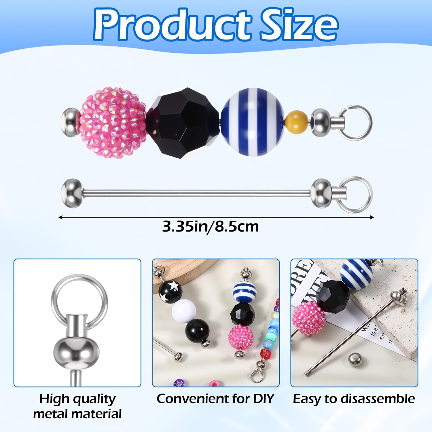 実用的な卸売キーホルダー作成用品絶妙なブランクビーズバーDI - Car Accessories Wholesale のレビューと価格