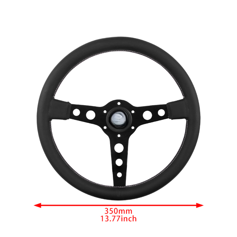 クラシックスポーツ 350MM レザー改造ステアリングホイー - Car Accessories For Steering Wheel のレビューと価格