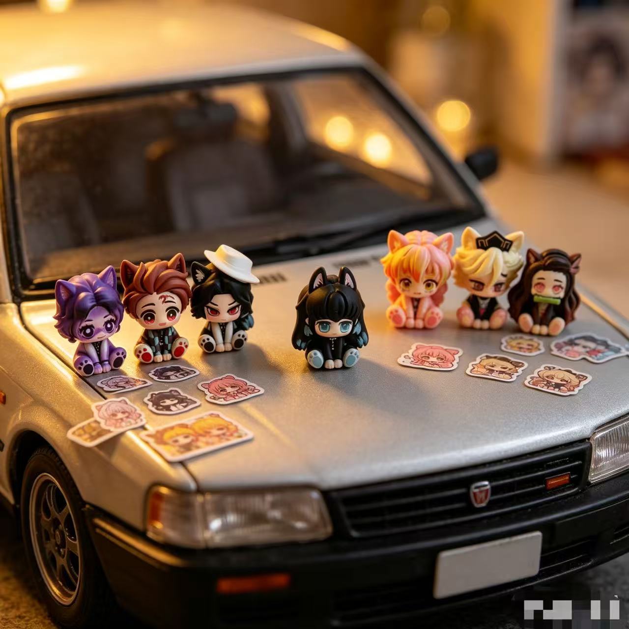 鬼滅の刃 かわいいちびフィギュア 車飾り ミニサイズ 遮り目 - Car Accessories Papar のレビューと価格