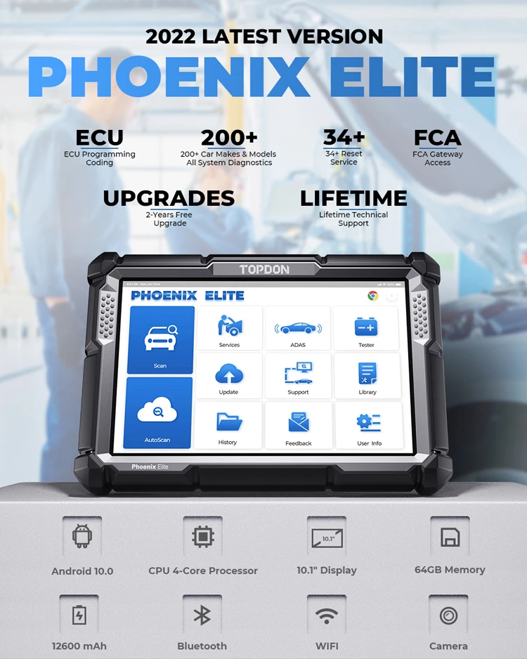 TOPDON PHOENIX ELITE 車両ECUアップグ - Obd2 Scanner のレビューと価格