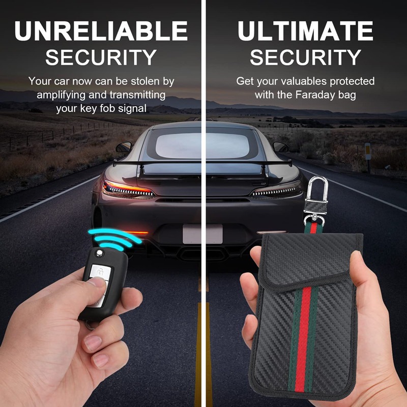 JAECOO 車のキーシグナルブロッカーバッグ RFID フ - Car Key Signal Blocker のレビューと価格