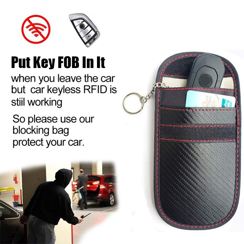 Rfid-車のキーケース,クレジットカードバッグ,保護シール - Car Key Signal Blocker のレビューと価格