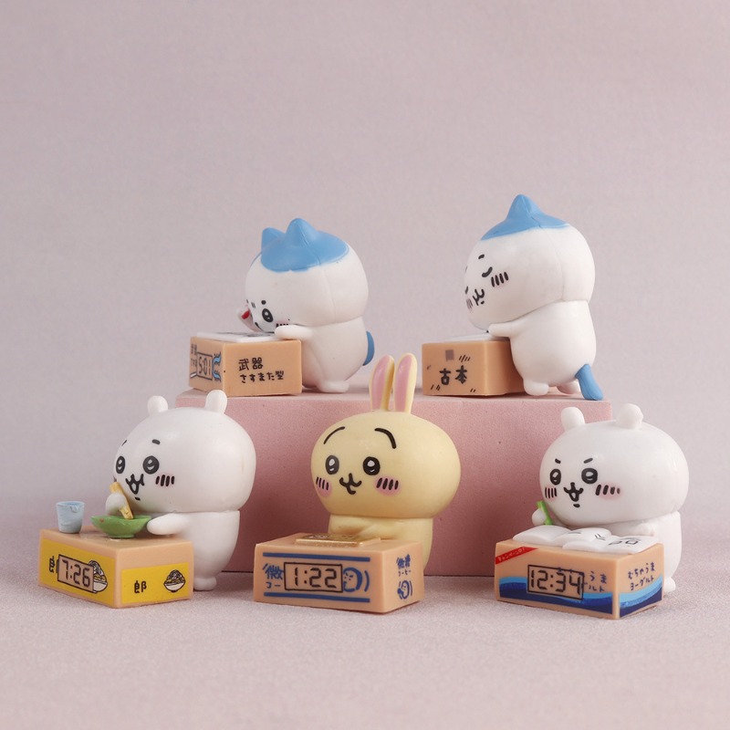 ハチワレうさぎ漫画目覚まし時計置物車内装飾小さくてかわいいデ - Car Accessories Papar のレビューと価格