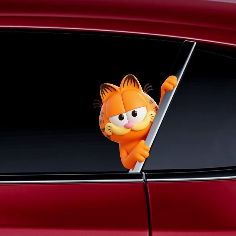 ガーフィールドアニメ漫画かわいい面白い密かに観察しているステ - Car Accessories Wholesale のレビューと価格