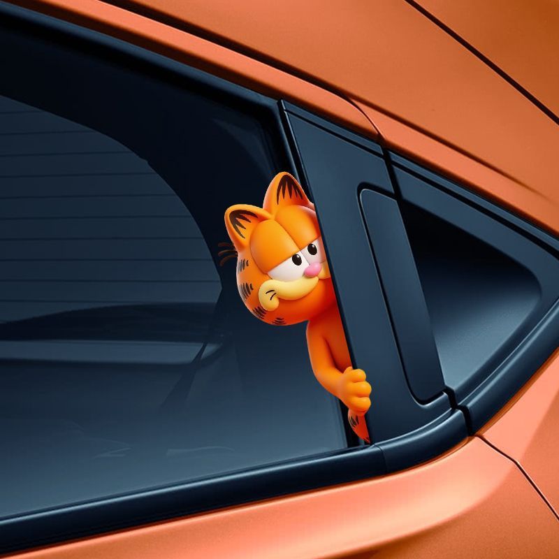 ガーフィールドアニメ漫画かわいい面白い密かに観察しているステ - Car Accessories Wholesale のレビューと価格