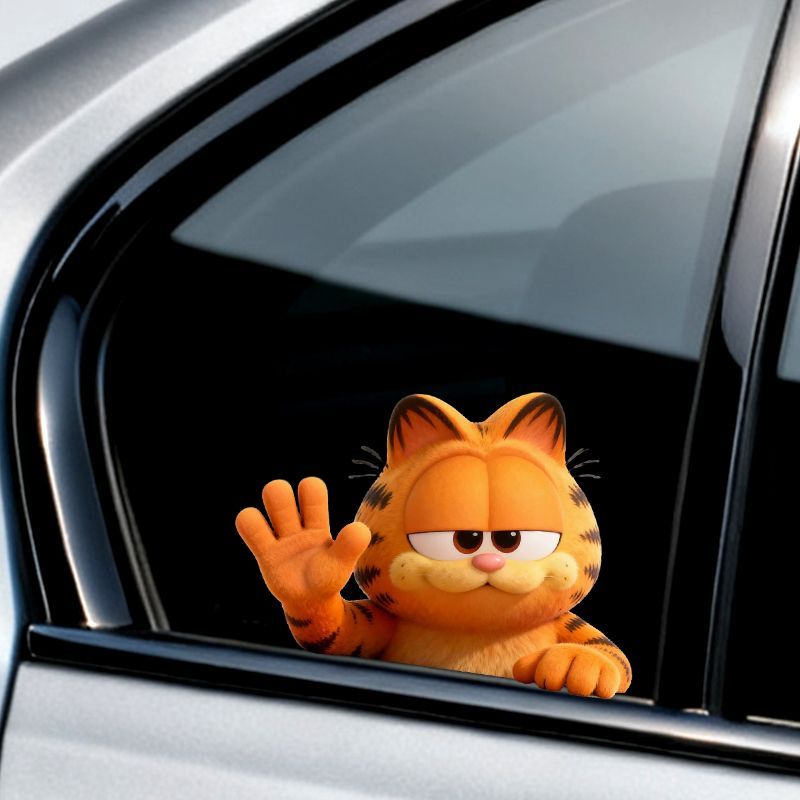 ガーフィールドアニメ漫画かわいい面白い密かに観察しているステ - Car Accessories Wholesale のレビューと価格