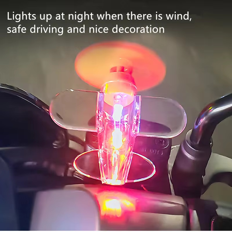 風力発電 LED 飛行機オーナメントオートバイハンドバー車の - Car Accessories Papar のレビューと価格