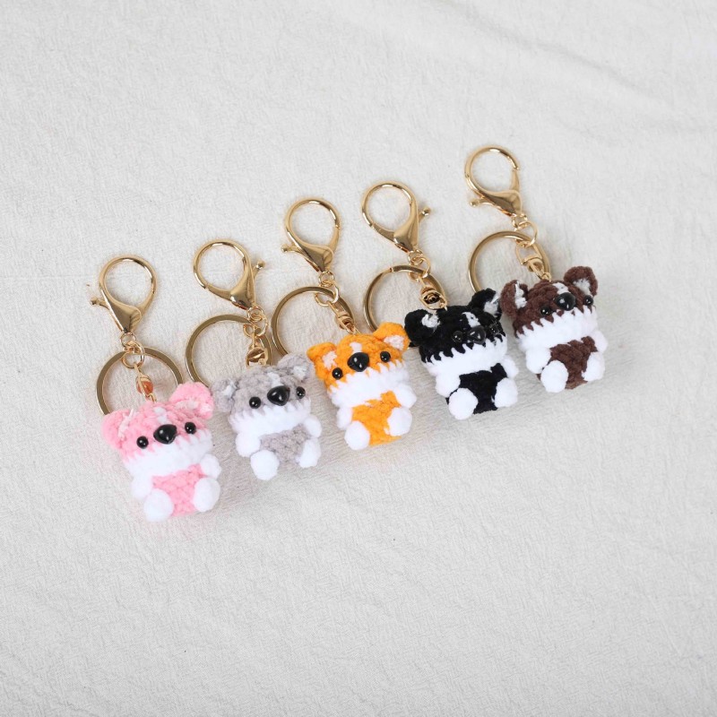 ミニパピードール手編みキーホルダー卸売ニット小型犬シリーズキ - Car Accessories Wholesale のレビューと価格